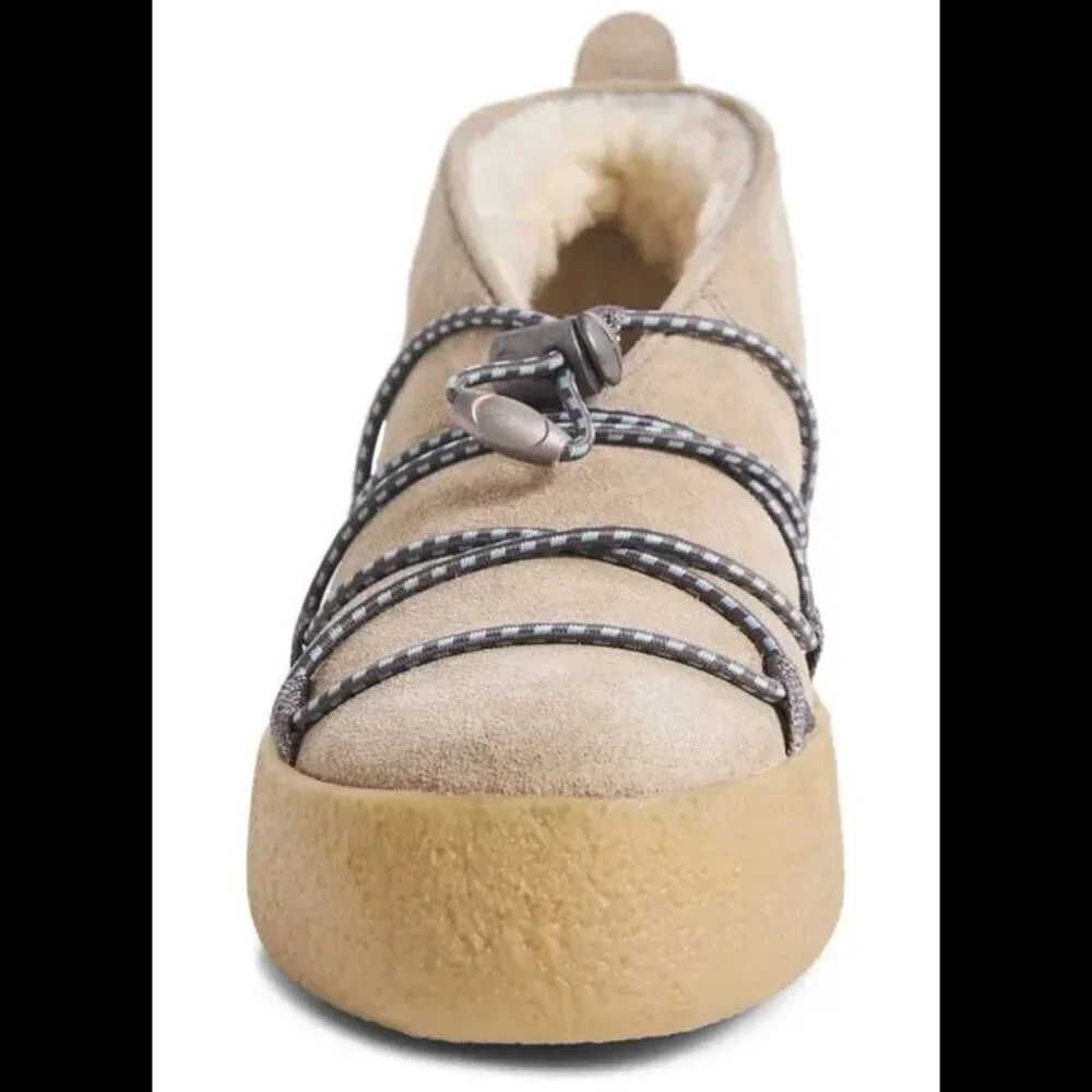 NWT Free People Snowdrop Micro Mukluk Boots in Dust Bunny Suede